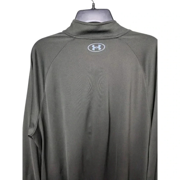 Under Armour Mens ¼ Zip Loose Long Sleeve Training Top Heatgear Medium Olive XL - Picture 9 of 13